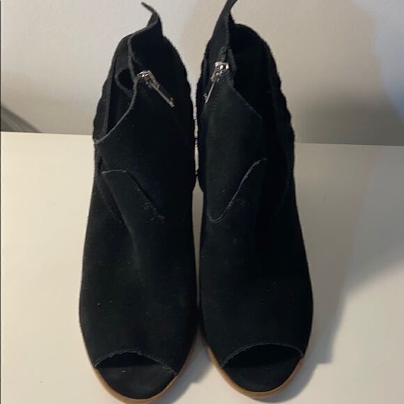 Marc Fisher Peeptoe Suede Booties - Picture 3 of 6